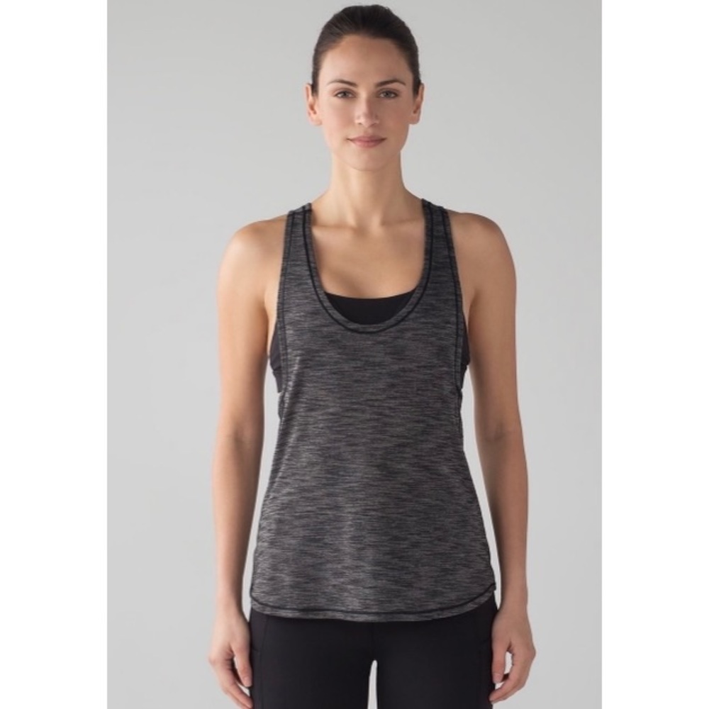 Lululemon Glide and Stride Tank Heathered Black